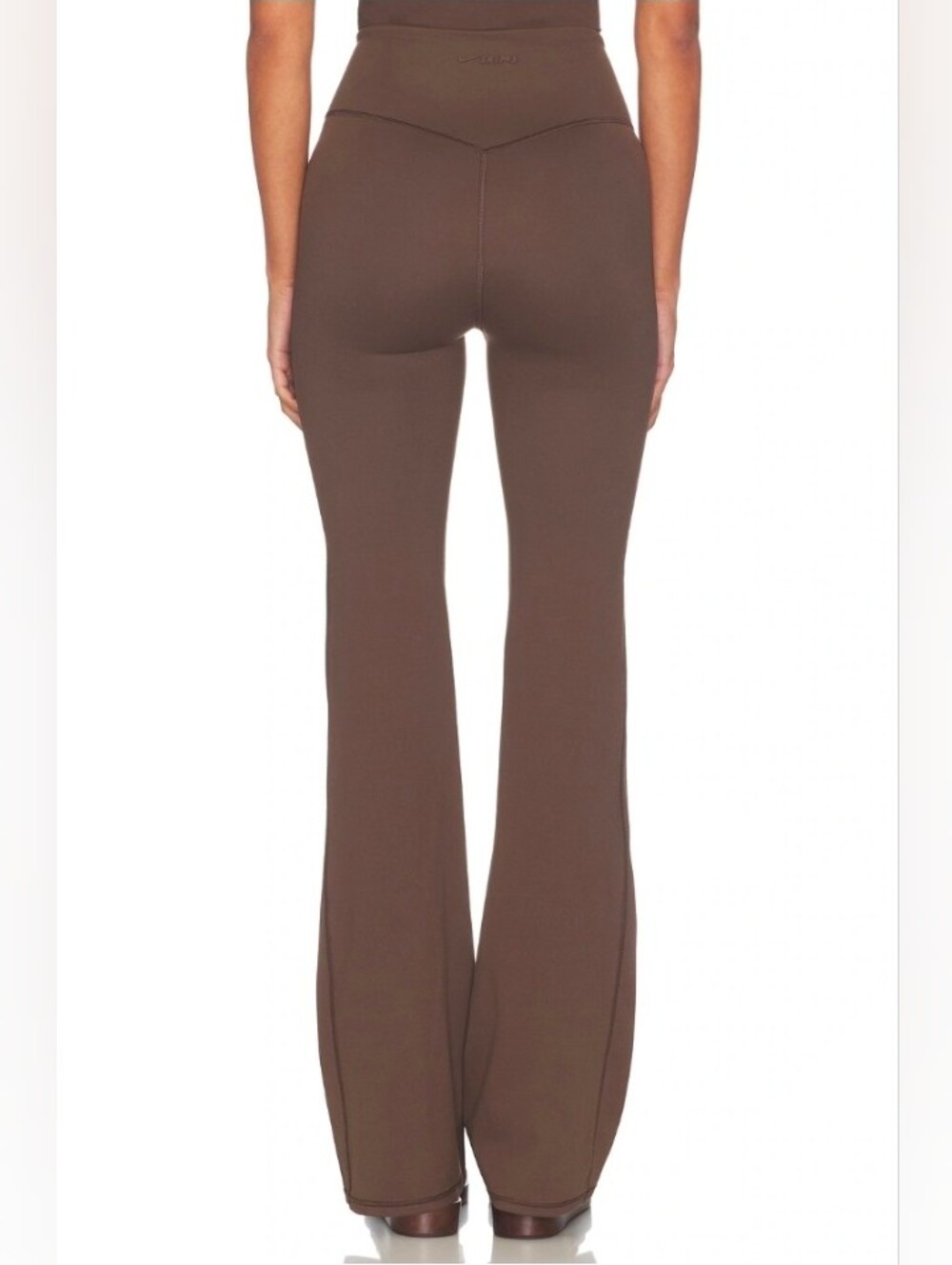 NIKE-SKIMS High-Rise Flared Knit Pants - Brown - Picture 4 of 4